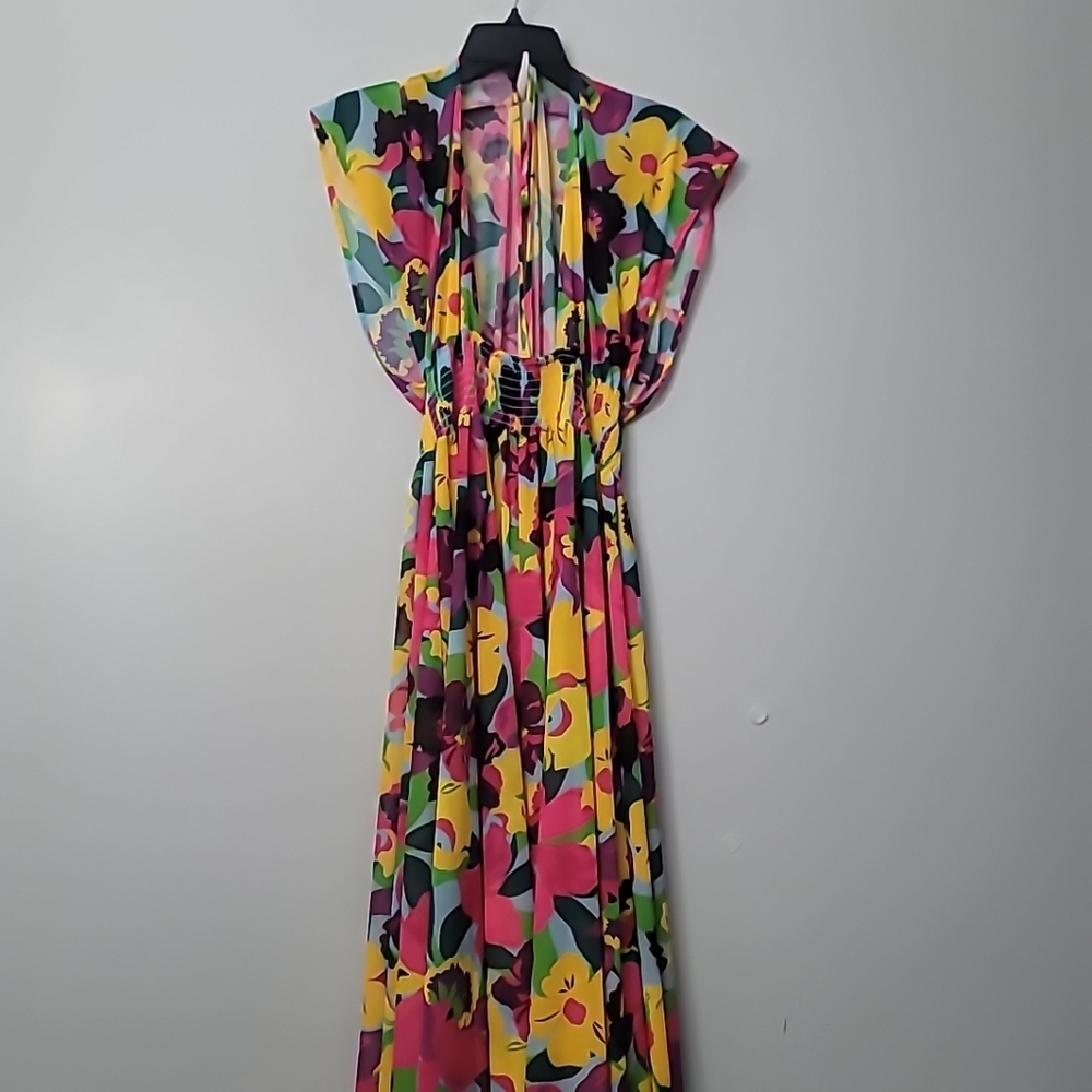 Kate Spade New York Orchid Bloom Maxi Cover  Up Maxi Dress - Picture 10 of 15
